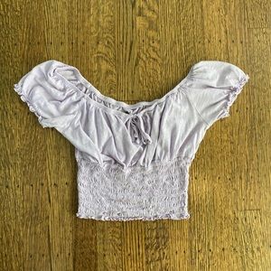 LA Hearts Smocked Keyhole Top